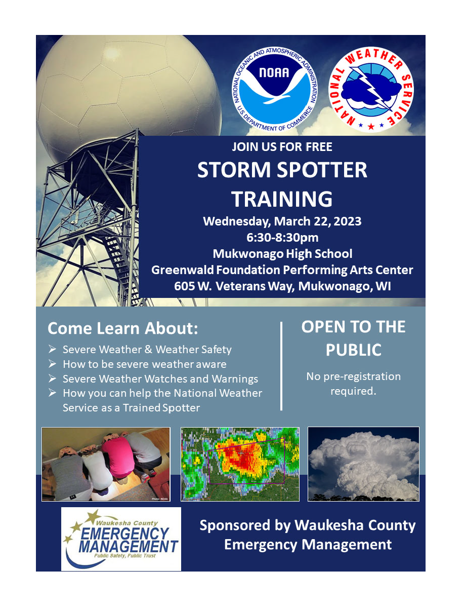 National Weather Service Storm Spotter Training Flyer