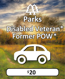 Buy button - Parks reduced disabled veteran former pow single vehicle