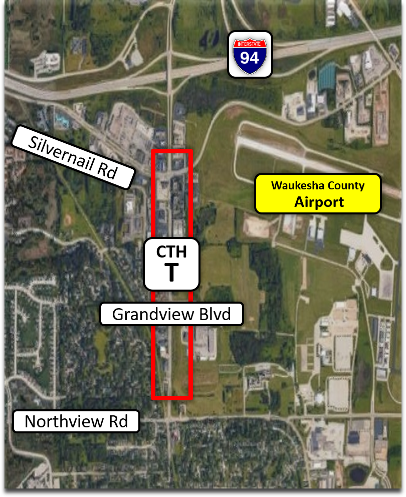 Map and Image of Grandview CTH T project