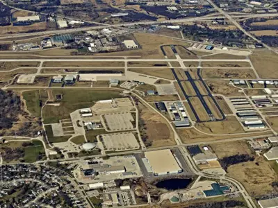 Aerial view of Waukesha County Airport