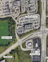 Aerial view of project location