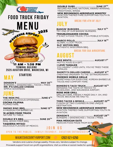 Food Truck Friday menu