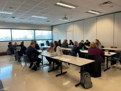 Employees from all divisions of Waukesha County Public Works meeting
