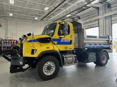 Highway operations plow in fleet garage