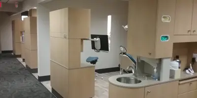 Lake Area Free Clinic View of Dental Chair Space