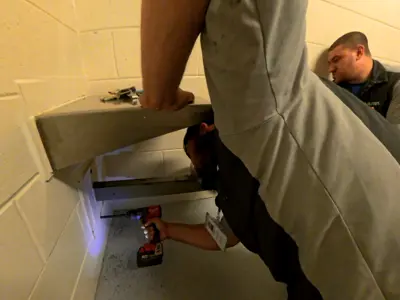 Facilities drilling out bolt