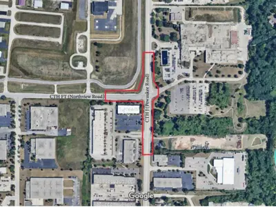 Location map for highway J and F intersection