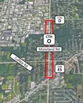 Location map for Moorland Rd segment